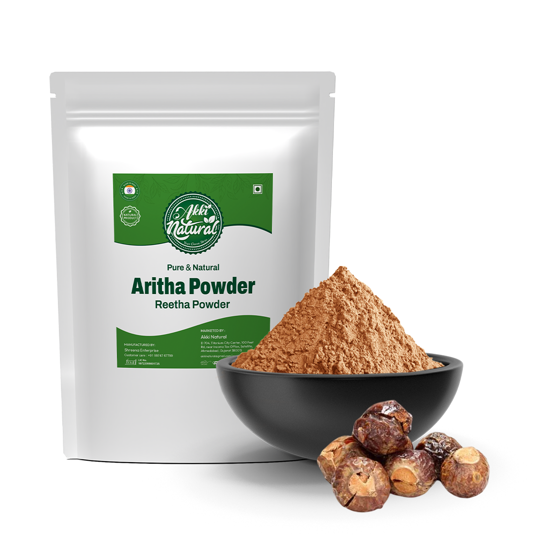 Aritha Powder |  Pure & Natural Reetha Powder (Kunkudukai powder, Aritha, Ritha, Soapnut) for Hair Growth, Hair wash, Scalp treatment, Skin care
